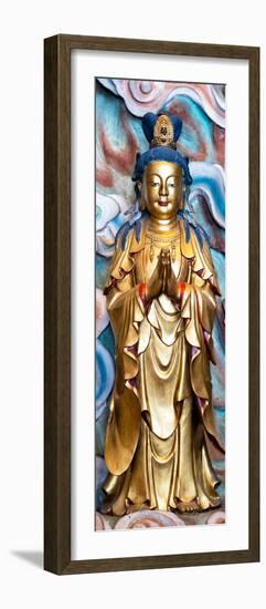 China 10MKm2 Collection - Gold Buddhist Statue in Longhua Temple-Philippe Hugonnard-Framed Photographic Print