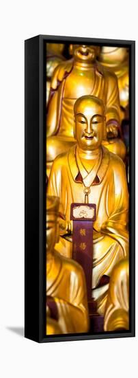 China 10MKm2 Collection - Gold Buddhist Statue in Longhua Temple-Philippe Hugonnard-Framed Stretched Canvas