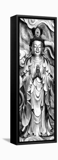 China 10MKm2 Collection - Gold Buddhist Statue in Longhua Temple-Philippe Hugonnard-Framed Stretched Canvas