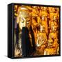 China 10MKm2 Collection - Gold Buddhist Statue in Longhua Temple-Philippe Hugonnard-Framed Stretched Canvas