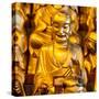 China 10MKm2 Collection - Gold Buddhist Statue in Longhua Temple-Philippe Hugonnard-Stretched Canvas