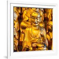 China 10MKm2 Collection - Gold Buddhist Statue in Longhua Temple-Philippe Hugonnard-Framed Photographic Print