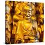 China 10MKm2 Collection - Gold Buddhist Statue in Longhua Temple-Philippe Hugonnard-Stretched Canvas