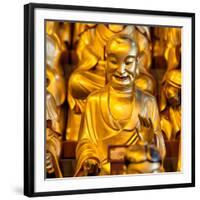 China 10MKm2 Collection - Gold Buddhist Statue in Longhua Temple-Philippe Hugonnard-Framed Photographic Print