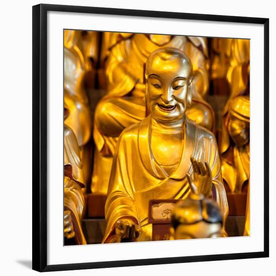 China 10MKm2 Collection - Gold Buddhist Statue in Longhua Temple-Philippe Hugonnard-Framed Photographic Print