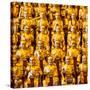 China 10MKm2 Collection - Gold Buddhist Statue in Longhua Temple-Philippe Hugonnard-Stretched Canvas