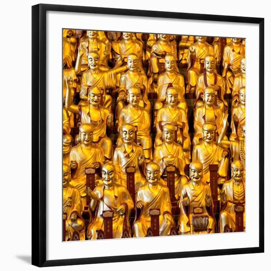 China 10MKm2 Collection - Gold Buddhist Statue in Longhua Temple-Philippe Hugonnard-Framed Photographic Print