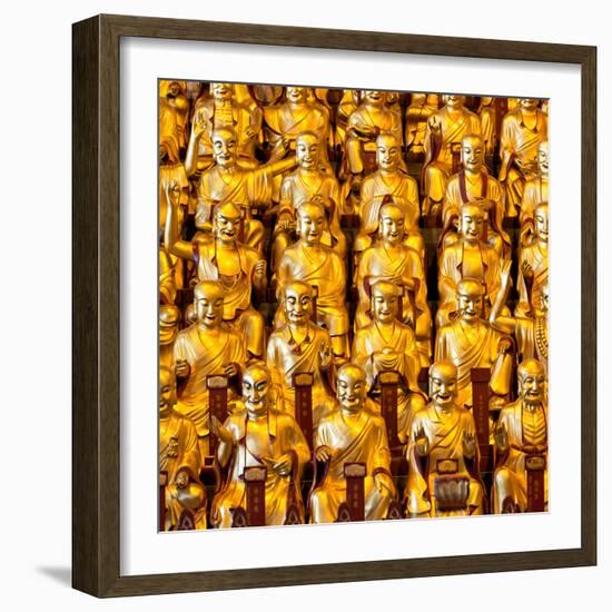 China 10MKm2 Collection - Gold Buddhist Statue in Longhua Temple-Philippe Hugonnard-Framed Photographic Print