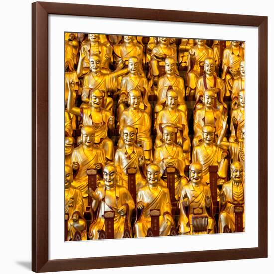 China 10MKm2 Collection - Gold Buddhist Statue in Longhua Temple-Philippe Hugonnard-Framed Photographic Print