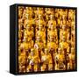 China 10MKm2 Collection - Gold Buddhist Statue in Longhua Temple-Philippe Hugonnard-Framed Stretched Canvas