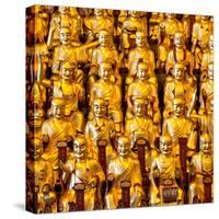 China 10MKm2 Collection - Gold Buddhist Statue in Longhua Temple-Philippe Hugonnard-Stretched Canvas