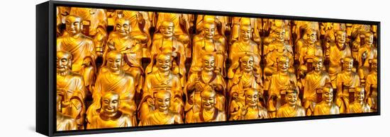 China 10MKm2 Collection - Gold Buddhist Statue in Longhua Temple-Philippe Hugonnard-Framed Stretched Canvas