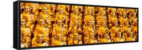 China 10MKm2 Collection - Gold Buddhist Statue in Longhua Temple-Philippe Hugonnard-Framed Stretched Canvas