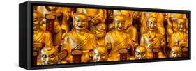 China 10MKm2 Collection - Gold Buddhist Statue in Longhua Temple-Philippe Hugonnard-Framed Stretched Canvas