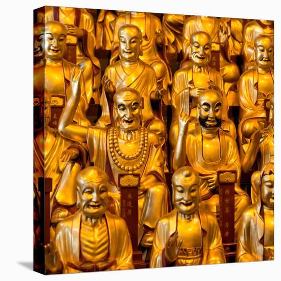 China 10MKm2 Collection - Gold Buddhist Statue in Longhua Temple-Philippe Hugonnard-Stretched Canvas