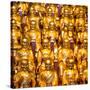 China 10MKm2 Collection - Gold Buddhist Statue in Longhua Temple-Philippe Hugonnard-Stretched Canvas