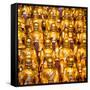 China 10MKm2 Collection - Gold Buddhist Statue in Longhua Temple-Philippe Hugonnard-Framed Stretched Canvas