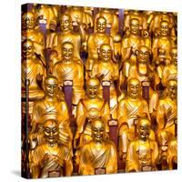 China 10MKm2 Collection - Gold Buddhist Statue in Longhua Temple-Philippe Hugonnard-Stretched Canvas