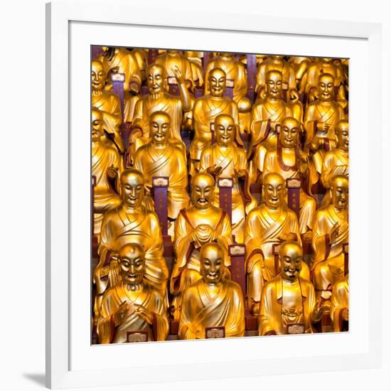 China 10MKm2 Collection - Gold Buddhist Statue in Longhua Temple-Philippe Hugonnard-Framed Photographic Print