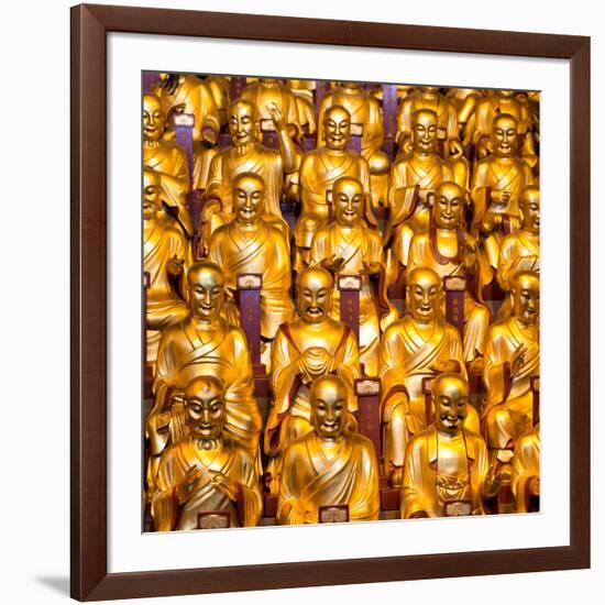 China 10MKm2 Collection - Gold Buddhist Statue in Longhua Temple-Philippe Hugonnard-Framed Photographic Print