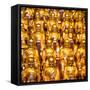 China 10MKm2 Collection - Gold Buddhist Statue in Longhua Temple-Philippe Hugonnard-Framed Stretched Canvas