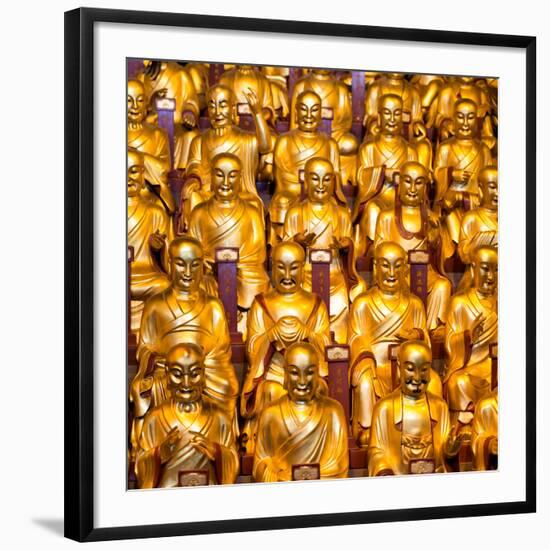 China 10MKm2 Collection - Gold Buddhist Statue in Longhua Temple-Philippe Hugonnard-Framed Photographic Print