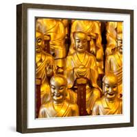 China 10MKm2 Collection - Gold Buddhist Statue in Longhua Temple-Philippe Hugonnard-Framed Photographic Print