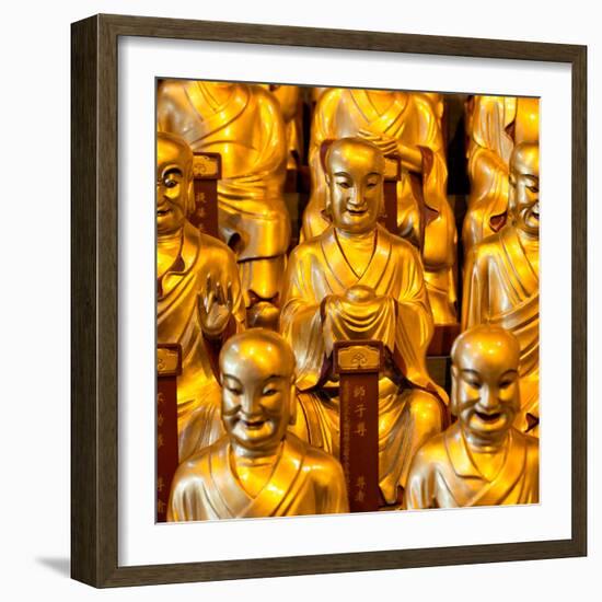 China 10MKm2 Collection - Gold Buddhist Statue in Longhua Temple-Philippe Hugonnard-Framed Photographic Print