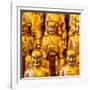 China 10MKm2 Collection - Gold Buddhist Statue in Longhua Temple-Philippe Hugonnard-Framed Photographic Print