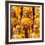 China 10MKm2 Collection - Gold Buddhist Statue in Longhua Temple-Philippe Hugonnard-Framed Photographic Print