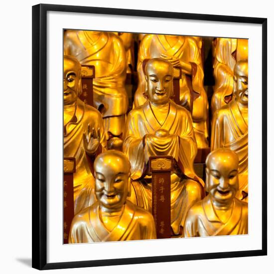 China 10MKm2 Collection - Gold Buddhist Statue in Longhua Temple-Philippe Hugonnard-Framed Photographic Print