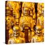 China 10MKm2 Collection - Gold Buddhist Statue in Longhua Temple-Philippe Hugonnard-Stretched Canvas