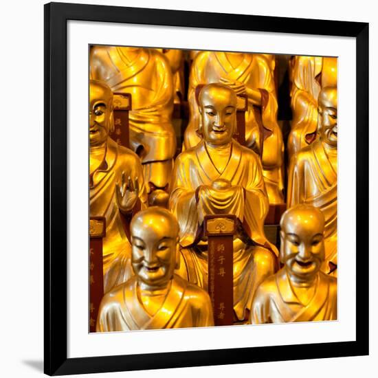 China 10MKm2 Collection - Gold Buddhist Statue in Longhua Temple-Philippe Hugonnard-Framed Photographic Print