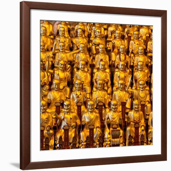 China 10MKm2 Collection - Gold Buddhist Statue in Longhua Temple-Philippe Hugonnard-Framed Photographic Print