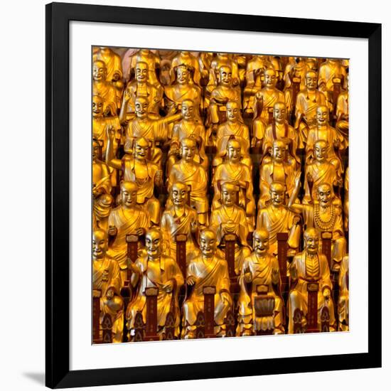 China 10MKm2 Collection - Gold Buddhist Statue in Longhua Temple-Philippe Hugonnard-Framed Photographic Print