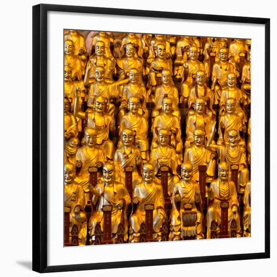 China 10MKm2 Collection - Gold Buddhist Statue in Longhua Temple-Philippe Hugonnard-Framed Photographic Print