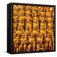 China 10MKm2 Collection - Gold Buddhist Statue in Longhua Temple-Philippe Hugonnard-Framed Stretched Canvas