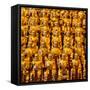 China 10MKm2 Collection - Gold Buddhist Statue in Longhua Temple-Philippe Hugonnard-Framed Stretched Canvas