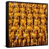 China 10MKm2 Collection - Gold Buddhist Statue in Longhua Temple-Philippe Hugonnard-Framed Stretched Canvas