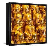 China 10MKm2 Collection - Gold Buddhist Statue in Longhua Temple-Philippe Hugonnard-Framed Stretched Canvas