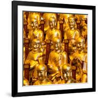 China 10MKm2 Collection - Gold Buddhist Statue in Longhua Temple-Philippe Hugonnard-Framed Photographic Print