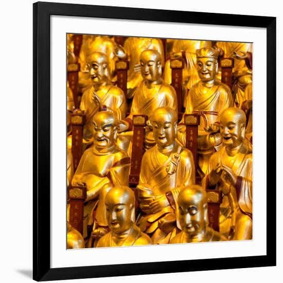 China 10MKm2 Collection - Gold Buddhist Statue in Longhua Temple-Philippe Hugonnard-Framed Photographic Print