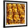 China 10MKm2 Collection - Gold Buddhist Statue in Longhua Temple-Philippe Hugonnard-Framed Photographic Print