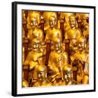 China 10MKm2 Collection - Gold Buddhist Statue in Longhua Temple-Philippe Hugonnard-Framed Photographic Print