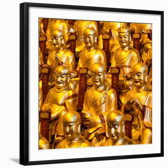 China 10MKm2 Collection - Gold Buddhist Statue in Longhua Temple-Philippe Hugonnard-Framed Photographic Print