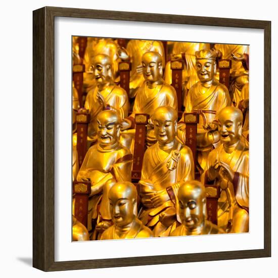 China 10MKm2 Collection - Gold Buddhist Statue in Longhua Temple-Philippe Hugonnard-Framed Photographic Print