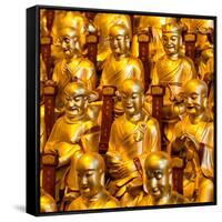 China 10MKm2 Collection - Gold Buddhist Statue in Longhua Temple-Philippe Hugonnard-Framed Stretched Canvas