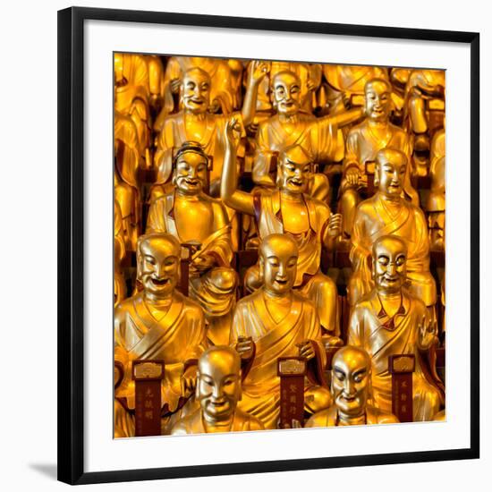 China 10MKm2 Collection - Gold Buddhist Statue in Longhua Temple-Philippe Hugonnard-Framed Photographic Print