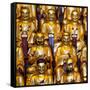 China 10MKm2 Collection - Gold Buddhist Statue in Longhua Temple-Philippe Hugonnard-Framed Stretched Canvas