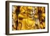 China 10MKm2 Collection - Gold Buddhist Statues in Longhua Temple-Philippe Hugonnard-Framed Photographic Print